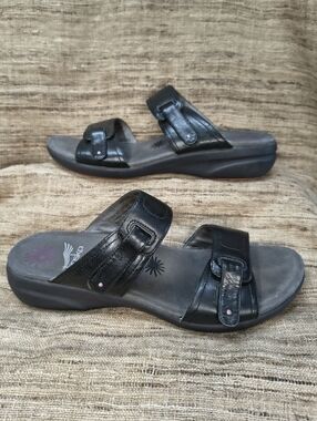 Dansko Black Sandals Leather Open Toe Comfort Shoes EU 42 | US 11.5 / 12